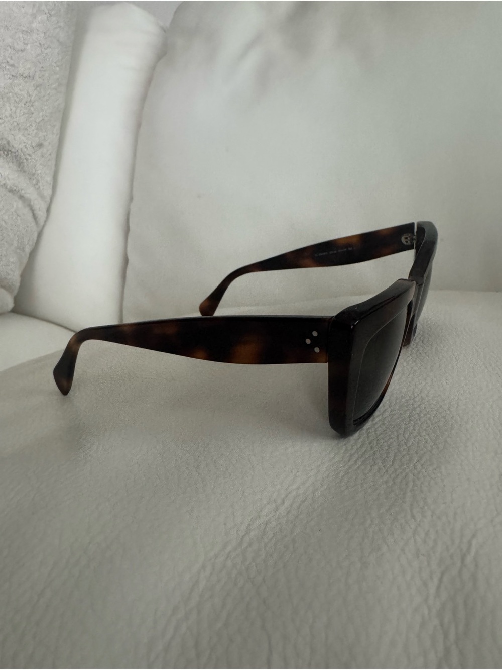 Celine Tortoiseshell Frame Sunglasses with Dark Brown Lenses - Picture 2 of 5